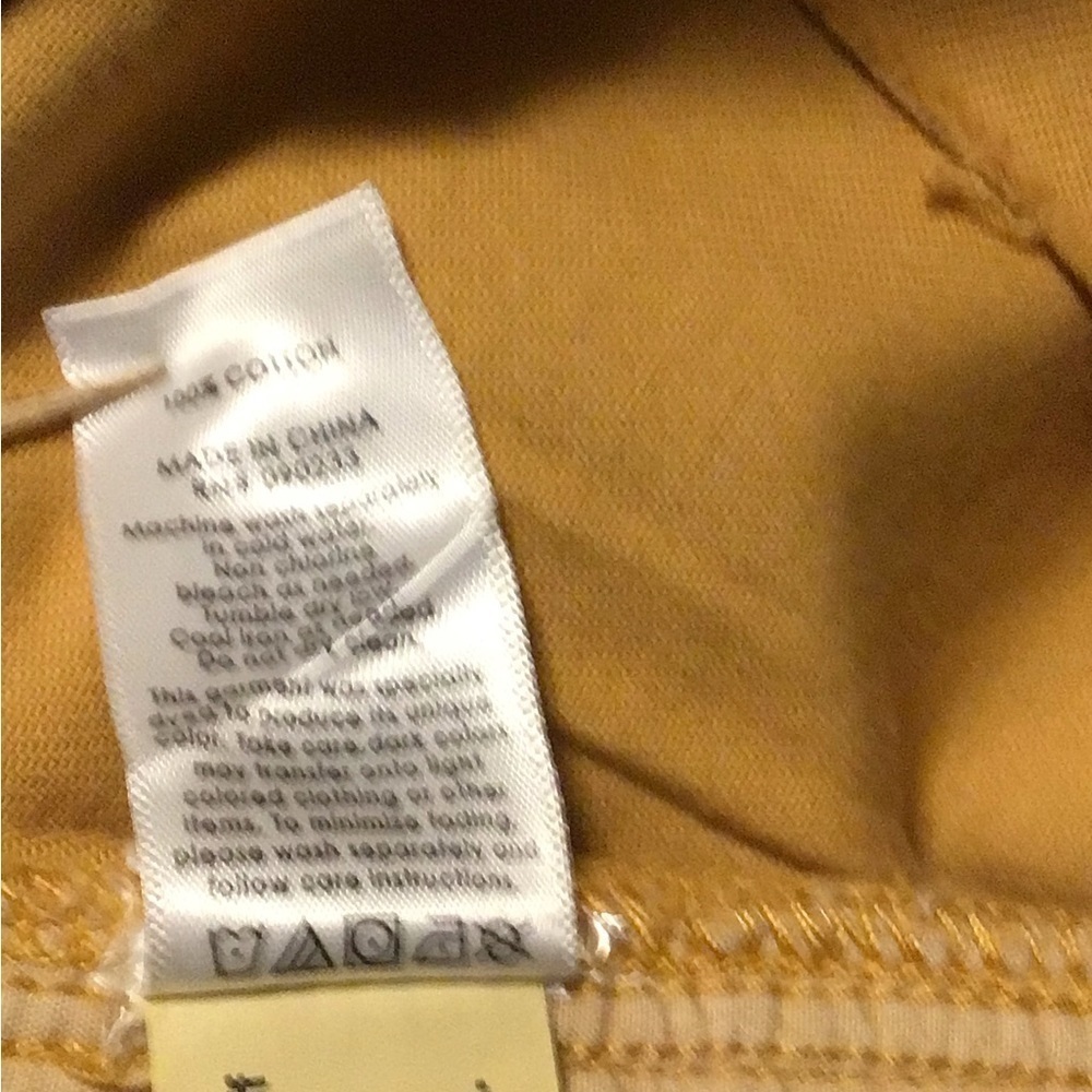 Pacsun Los Angeles mustard yellow‎ size 27 (pockets )raw hem mini skirt - Picture 6 of 9